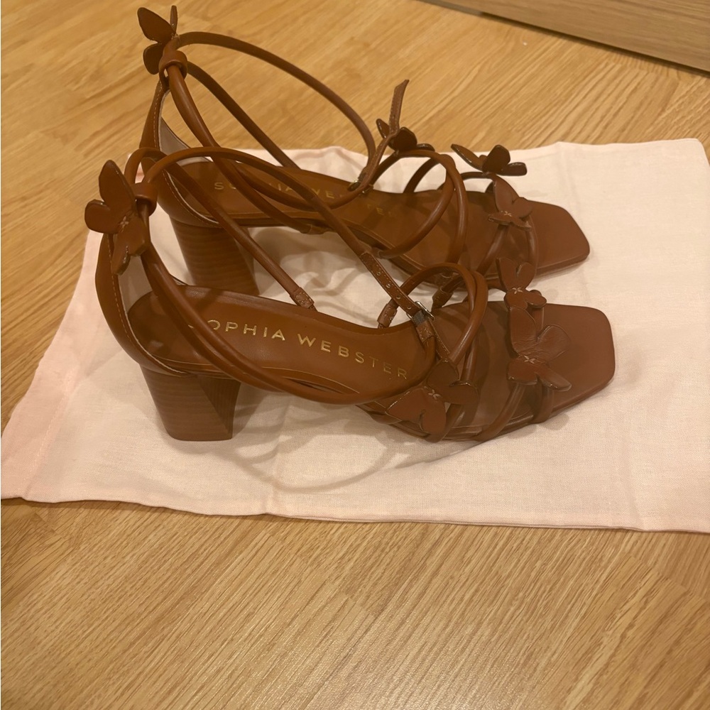 Sophia Webster Brown Butterfly Heels - Picture 2 of 9